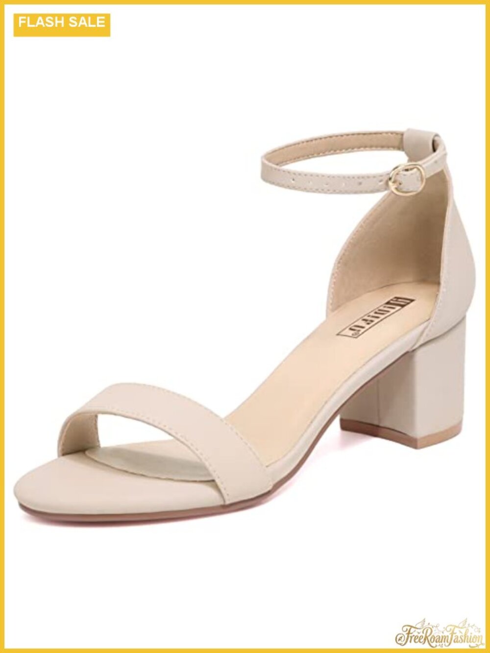 Women's Low Block Heel Chunky Sandals Ankle Strap Dress Pumps